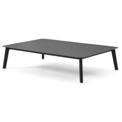 Table basse Mosa en aluminium noir - Lg 140 x larg. 85 x H 30 cm