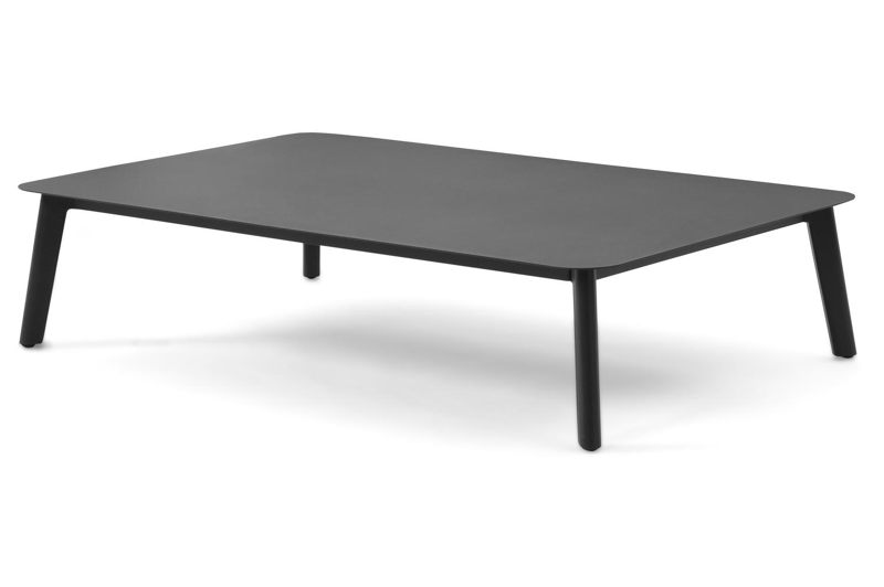 Mosa loungetafel in zwart aluminium - L 140 x B 85 x H 30 cm