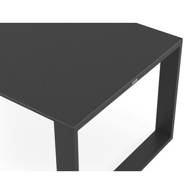 Verato tuintafel in zwart aluminium en volkeramiek nero black - L 240 x B 100 x H 76 cm