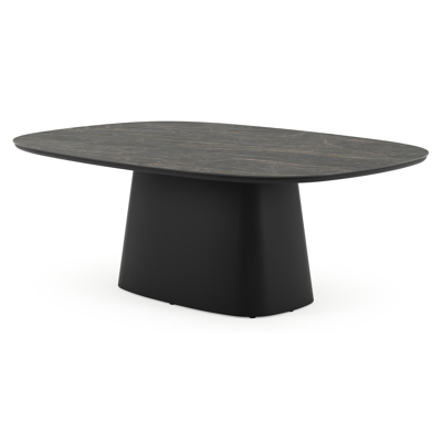Amico tuintafel bombo xl in zwart aluminium en volkeramiek Black Obsession - L 210 x B 148 x H 73.5 cm