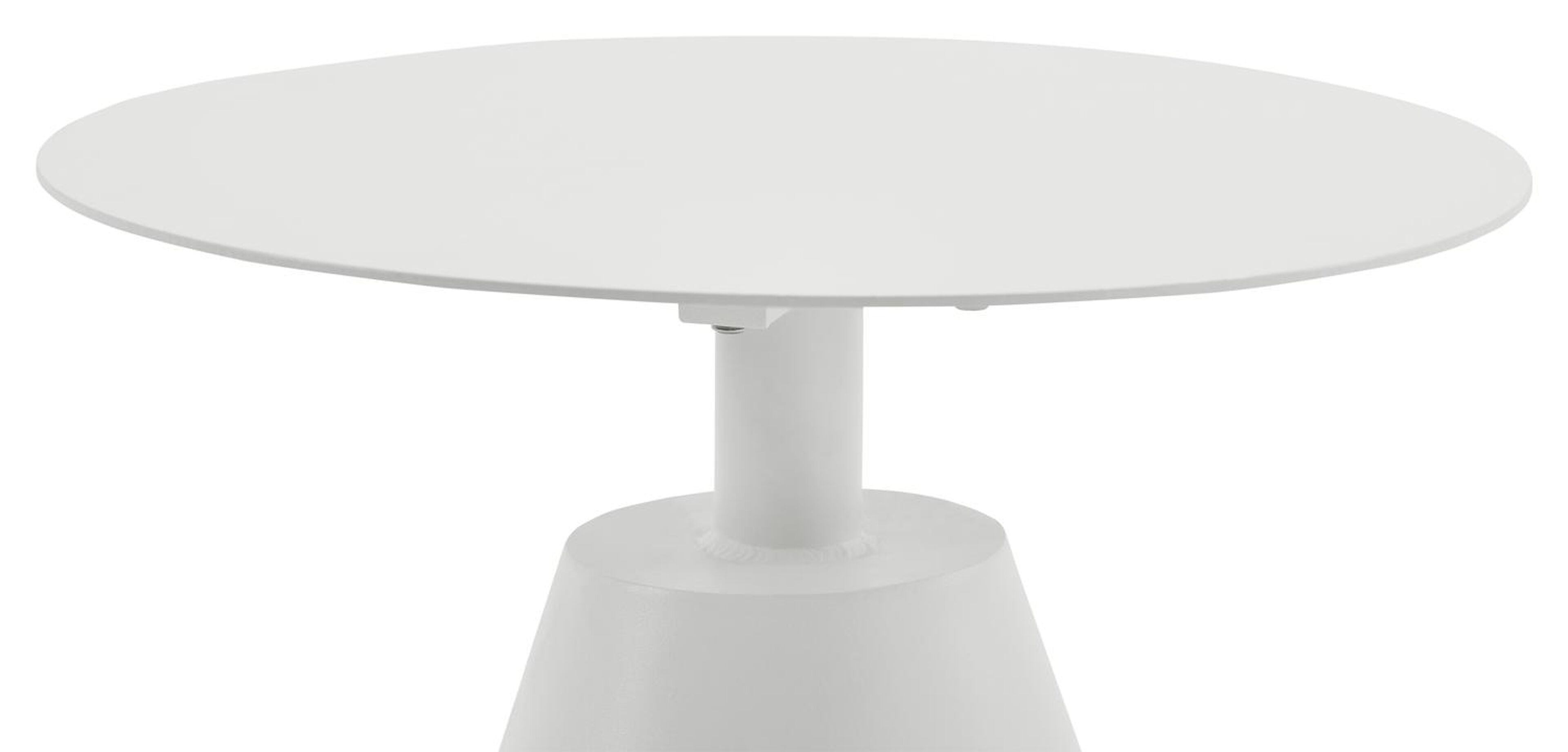 Table d'appoint Lucca en aluminium blanc - Dia. 50 x H 50 cm