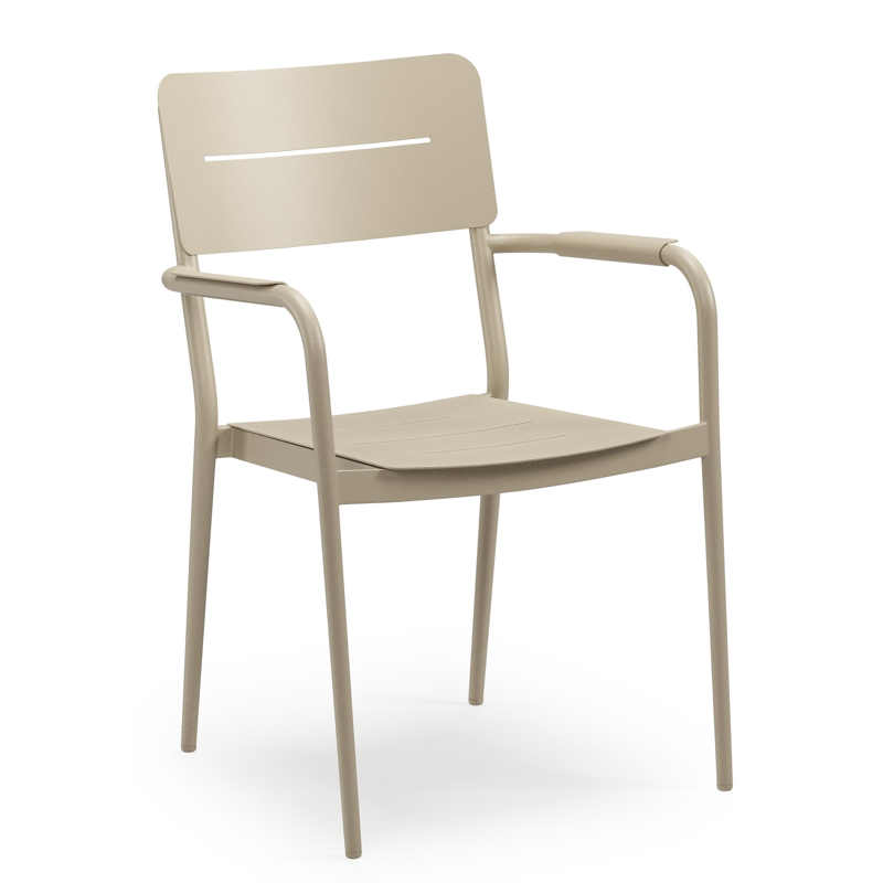 Salto tuinstoel in beige aluminium