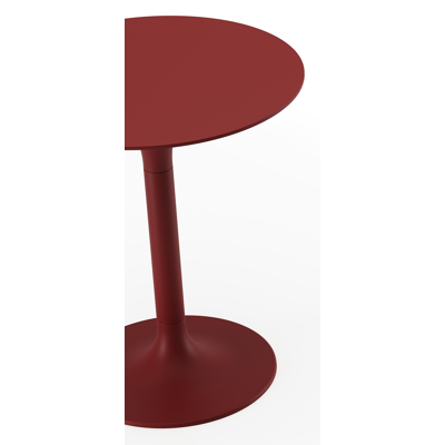 Fano bijzettafel in ruby aluminium - Dia. 43 x H 49 cm