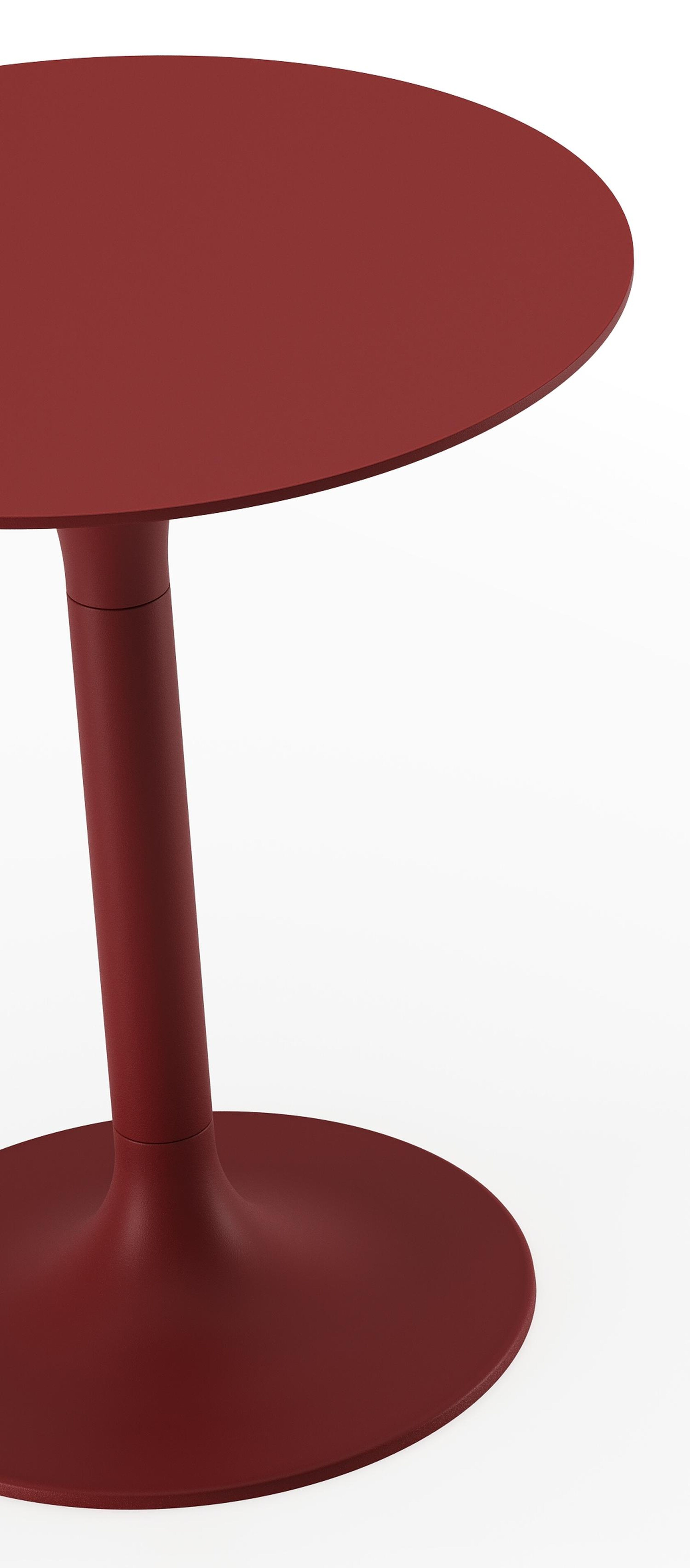 Table d’appoint Fano en aluminium ruby - Dia. 43 x H 49 cm