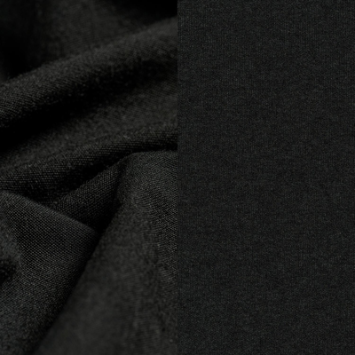 Parasol pendant Minore avec fonction tilt en aluminium noir avec toile de parasol en all weather sunbrella® luxe solid black - Larg1 300 x Larg2 400 cm (sans pied de parasol)