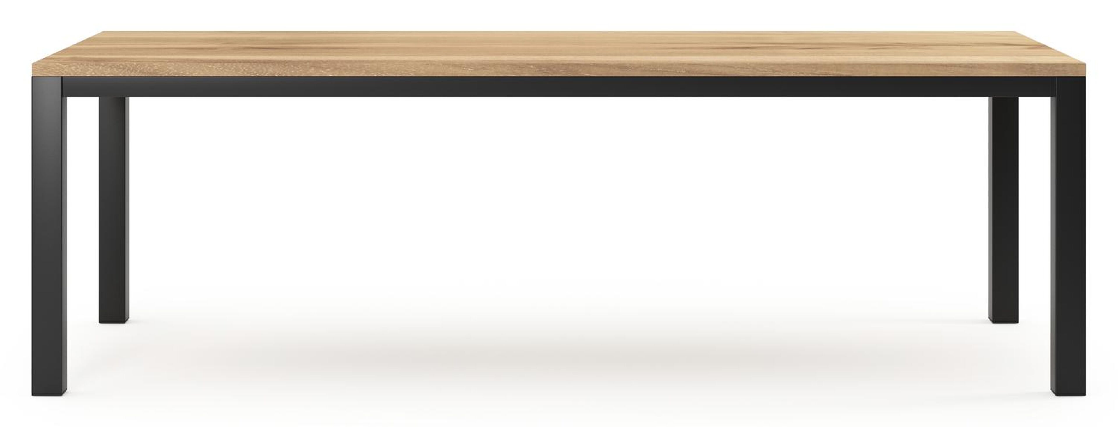 Como tuintafel in zwart aluminium en teak - L 240 x B 100 x H 75 cm