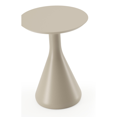 Bomero bijzettafel in beige aluminium - Dia. 34 x H 46 cm