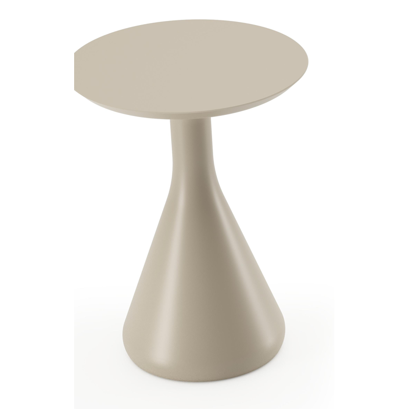 Bomero bijzettafel in beige aluminium - Dia. 34 x H 46 cm