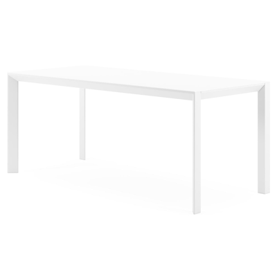 Malito tuintafel in wit aluminium en volkeramiek arctic white - L 180 x B 80 x H 75 cm