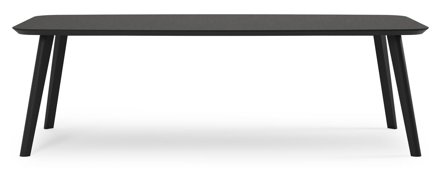 Mosa tuinset in zwart aluminium en notte minerale sintered stone met 6 Gerona tuinstoelen