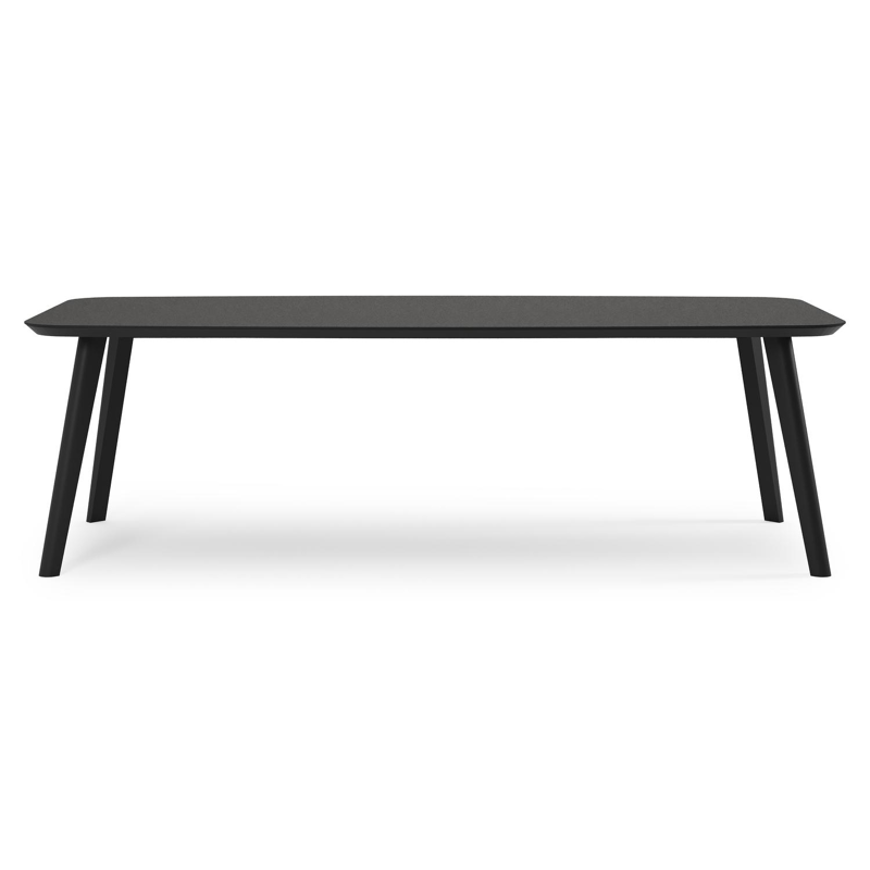 Mosa tuinset in zwart aluminium en notte minerale sintered stone met 8 Gerona tuinstoelen