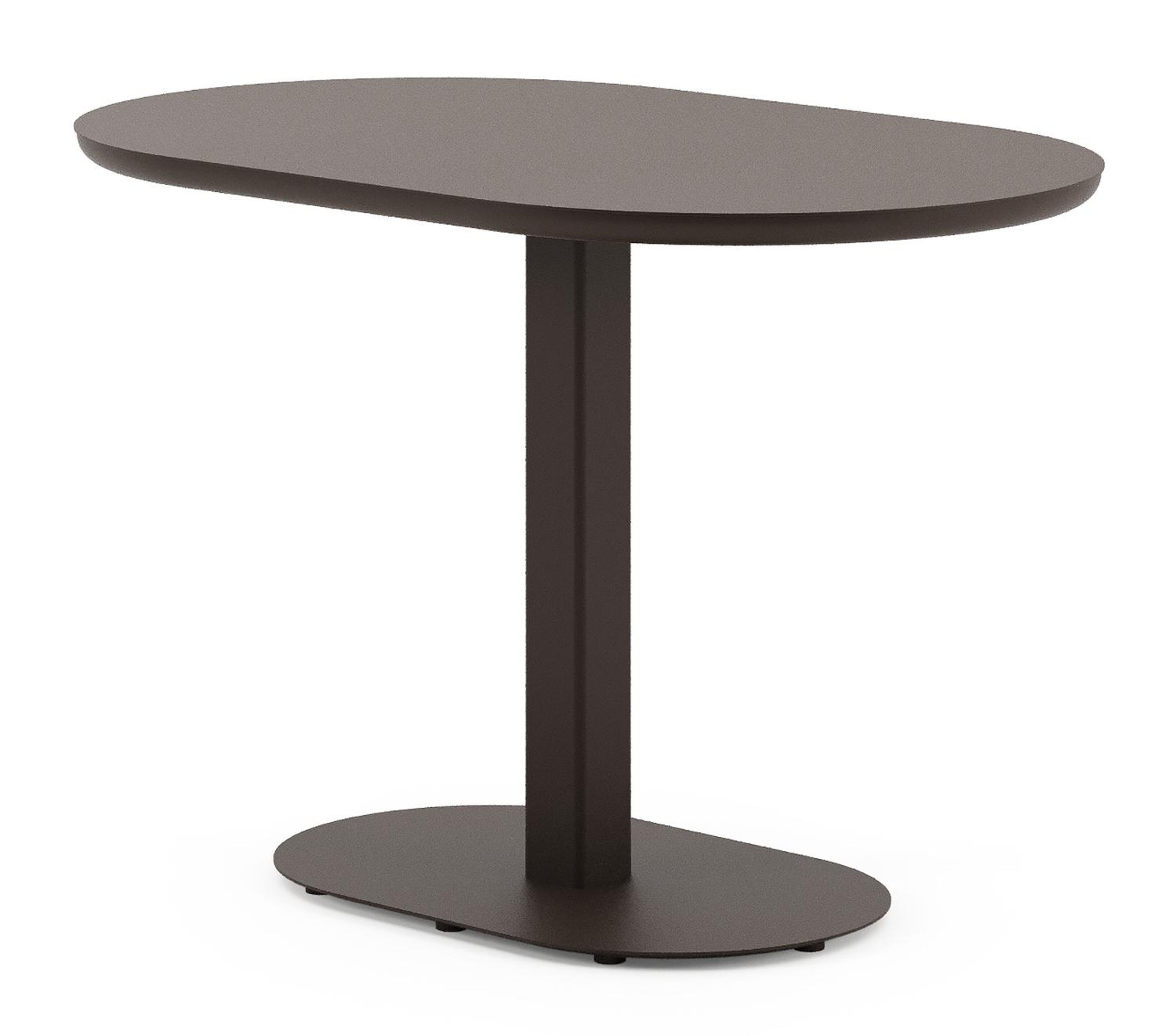 Teramo kantelbare tuintafel bombo in donkerbruin aluminium - L 110 x B 70 x H 71 cm