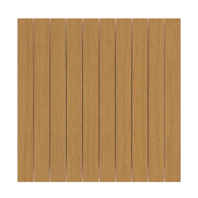 Ensemble de jardin Calzo en aluminium blanc avec plateau de table en polywood naturel et 8 chaises de jardin empilables Vigo