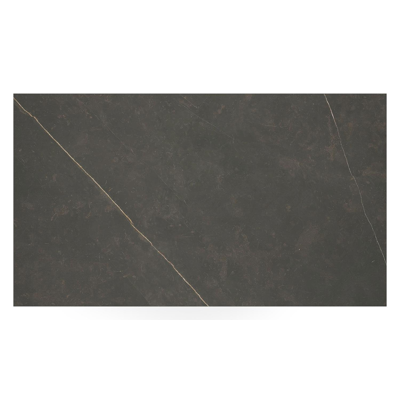 Cirello Pop up loungetafel in zwart aluminium en zwart volkeramiek - L 140 x B 80 x H 71,6 cm