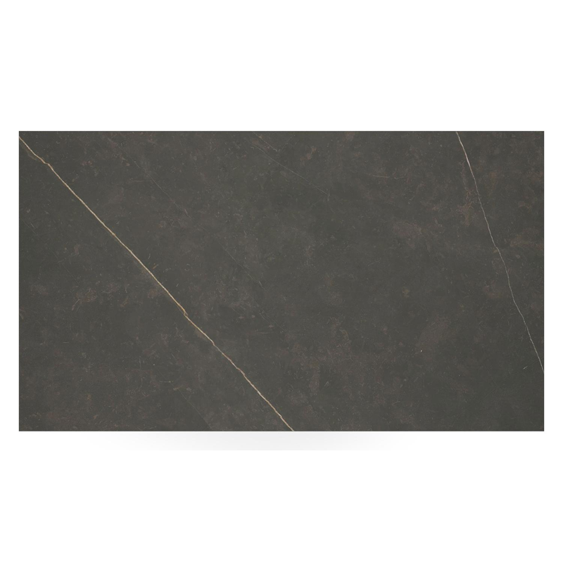 Table basse Cirello Pop up en aluminium noir et céramique pleine noir - Lg 140 x larg. 80 x H 71,6 cm