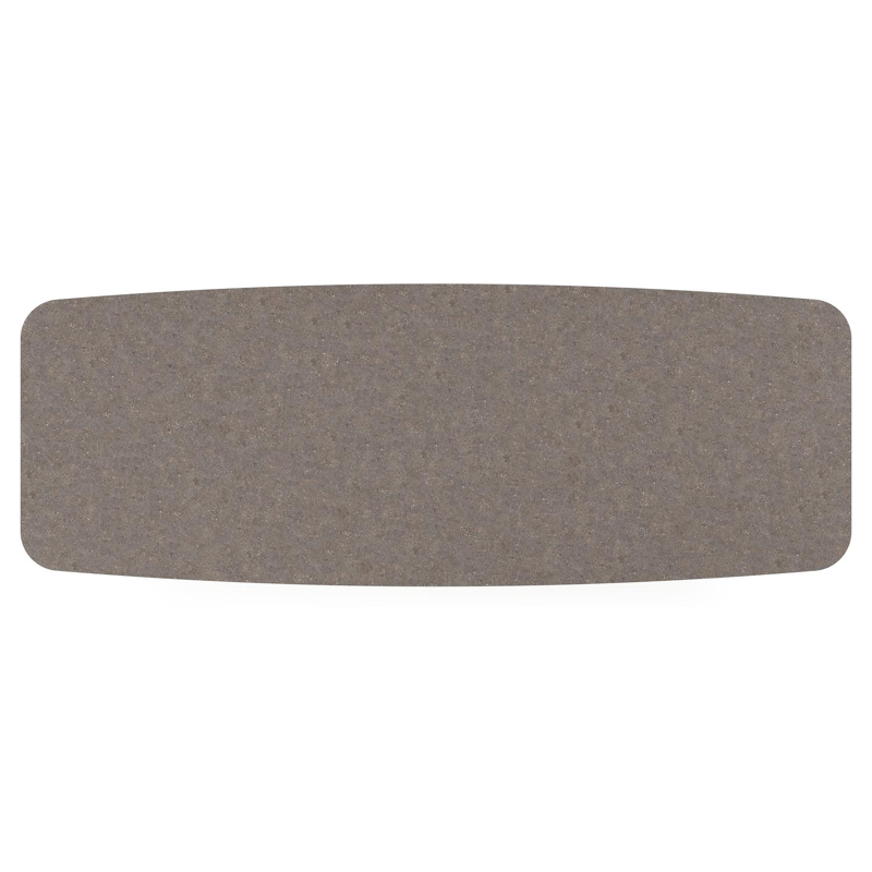 Pagino tuintafel bootvorm in beige aluminium en volkeramiek Wulong - L 315 x B 115 x H 73 cm