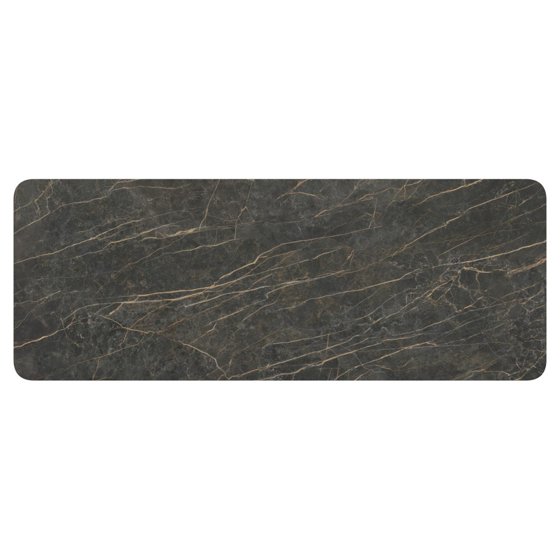 Orso tuintafel rechthoekig afgerond in beige aluminium en volkeramiek Black Obsession - L 290 x B 110 x H 74.5 cm