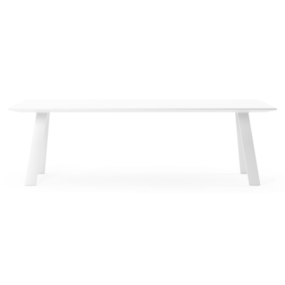 Cesano tuintafel in wit aluminium en volkeramiek arctic white - L 240 x B 100 x H 75 cm