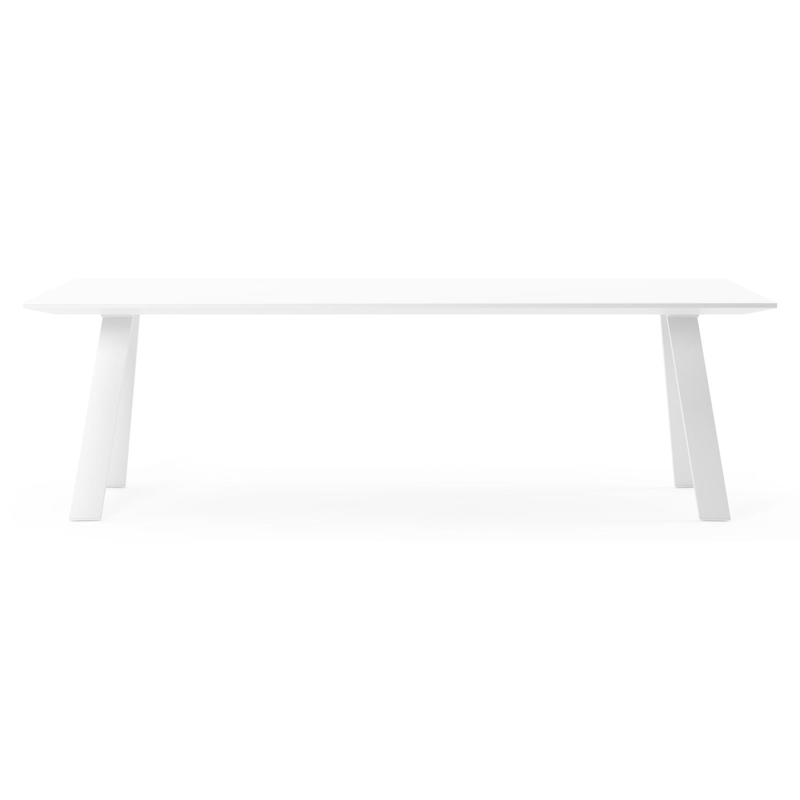 Cesano tuintafel in wit aluminium en volkeramiek arctic white - L 240 x B 100 x H 75 cm