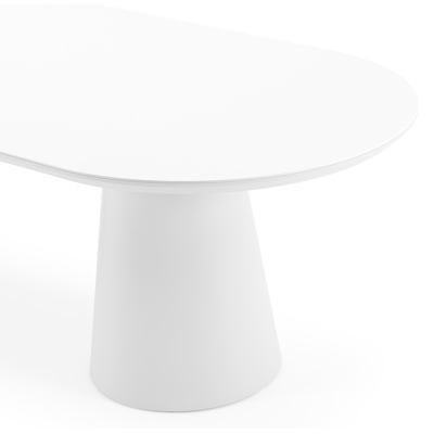 Donato tuintafel in wit aluminium en volkeramiek arctic white - L 260 x B 100 x H 74 cm