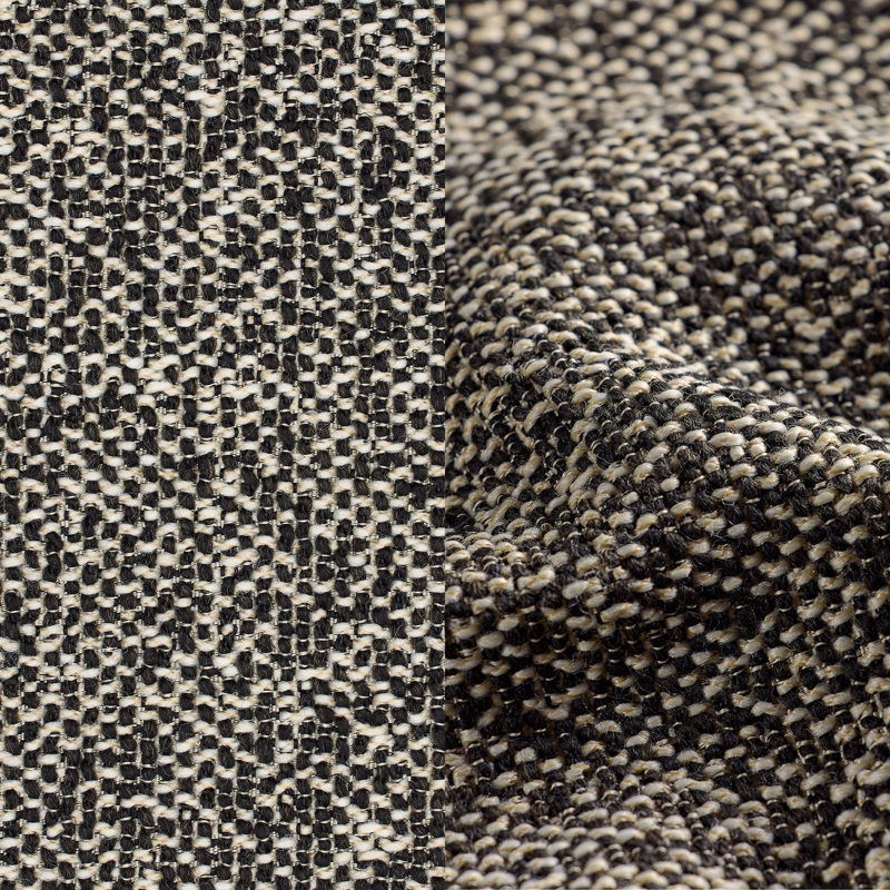 Fauteuil de jardin Orso en aluminium ruby en corde ronde tissée verticalement ruby et coussins en all weather cosytica Marbella Tunder