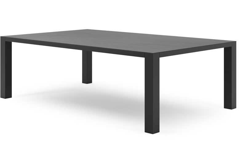 Nano tuintafel in zwart aluminium en volkeramiek basalt black - L 240 x B 148 x H 75 cm