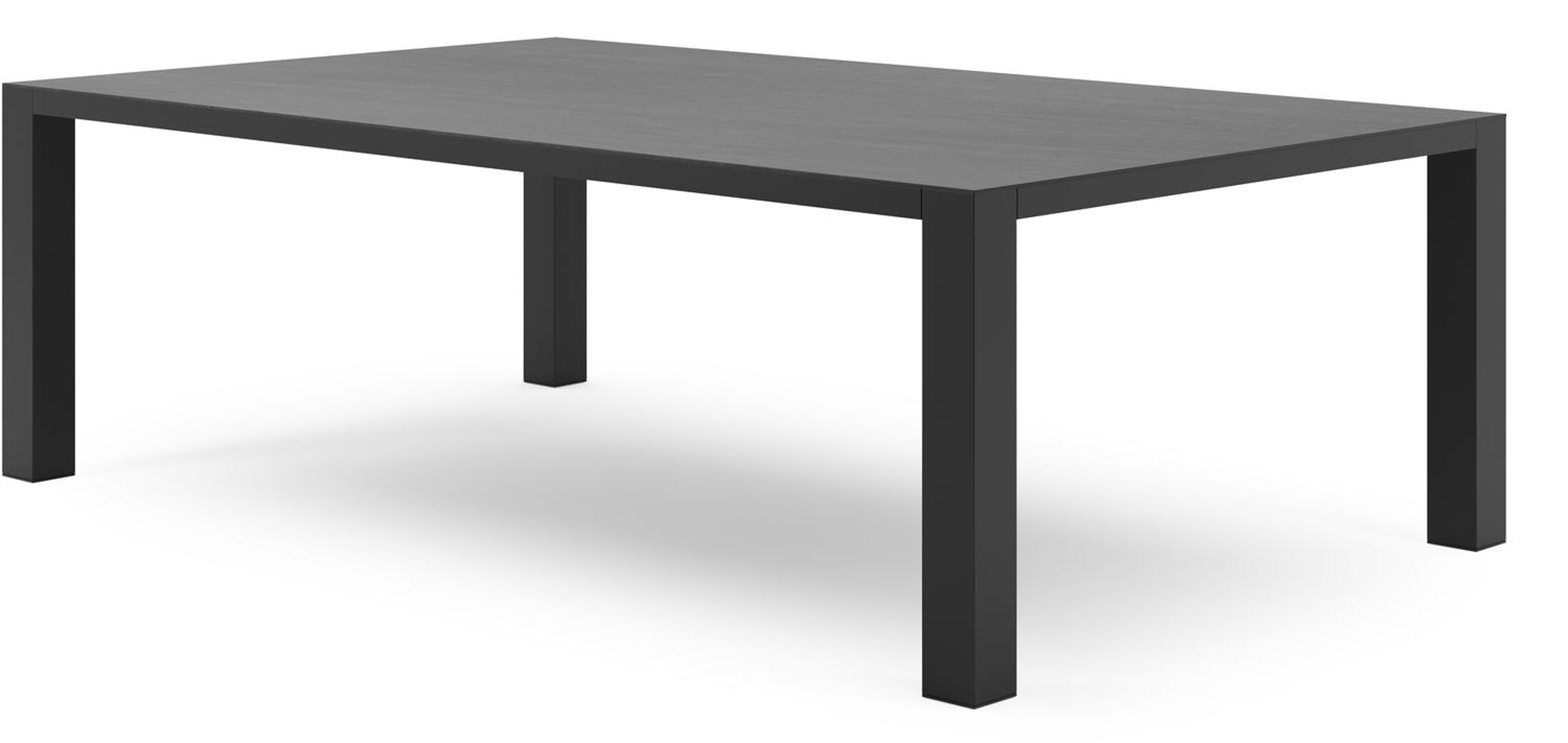 Table de jardin Nano rectangulaire en aluminium noir et céramique pleine basalt black - Lg. 240 x Lrg. 148 x Haut. 75 cm