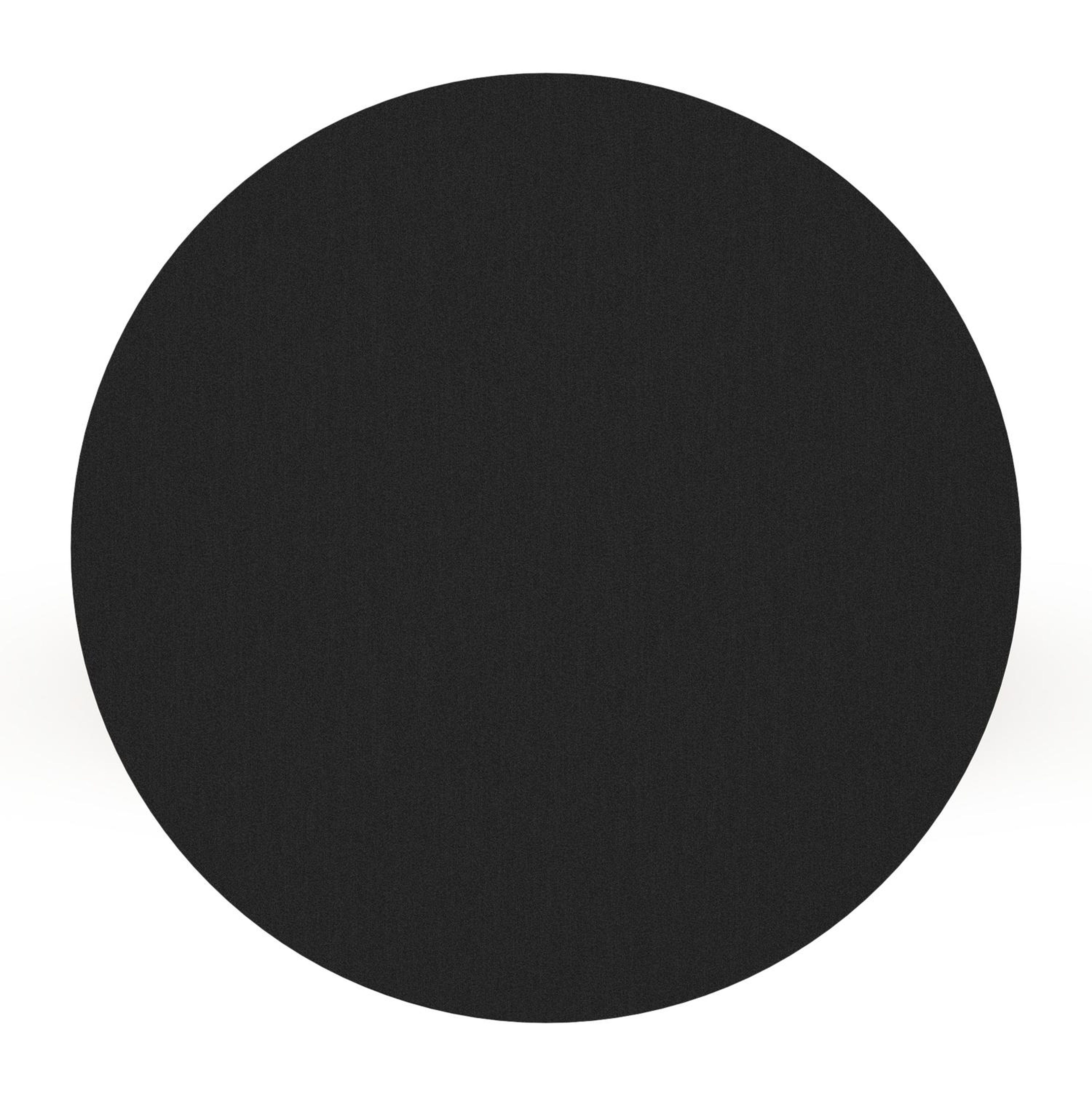 Bomero loungetafel rond in teak en volkeramiek Nero Black - Dia. 85 x H 20 cm