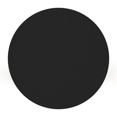 Table de basse Bomero ronde en teck et céramique pleine Nero Black - Diam. 85 x Haut. 20 cm