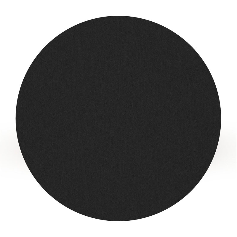 Table de basse Bomero ronde en teck et céramique pleine Nero Black - Diam. 85 x Haut. 20 cm