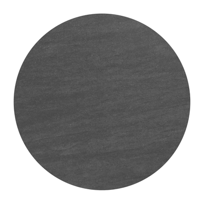 Fano tuintafel rond in beige aluminium en volkeramiek Basalt Black - Dia. 110 x H 75 cm