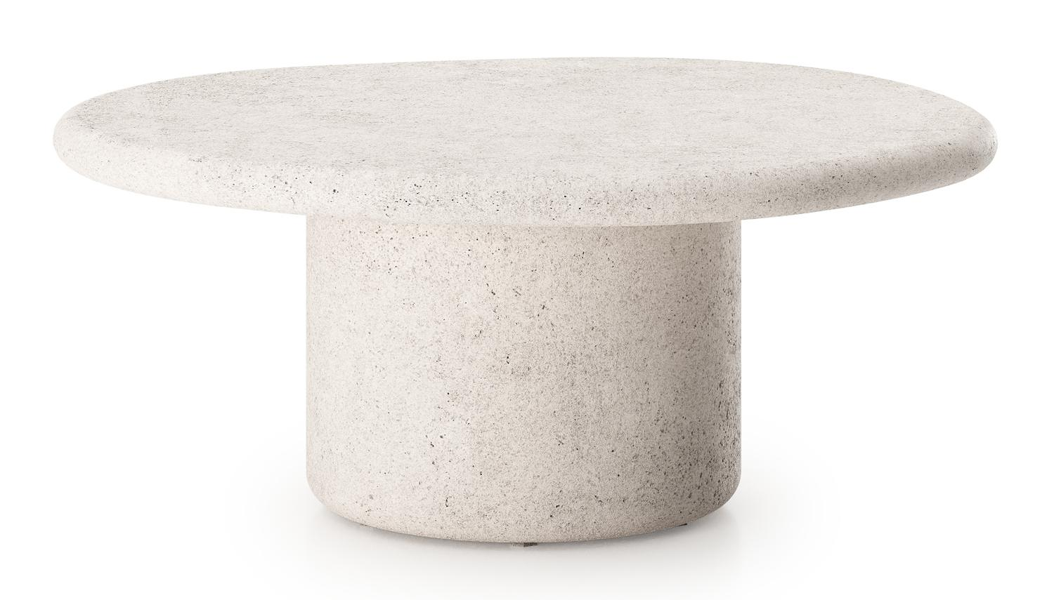 Table de basse Globo en béton beige - Dia. 80 x H 33 cm