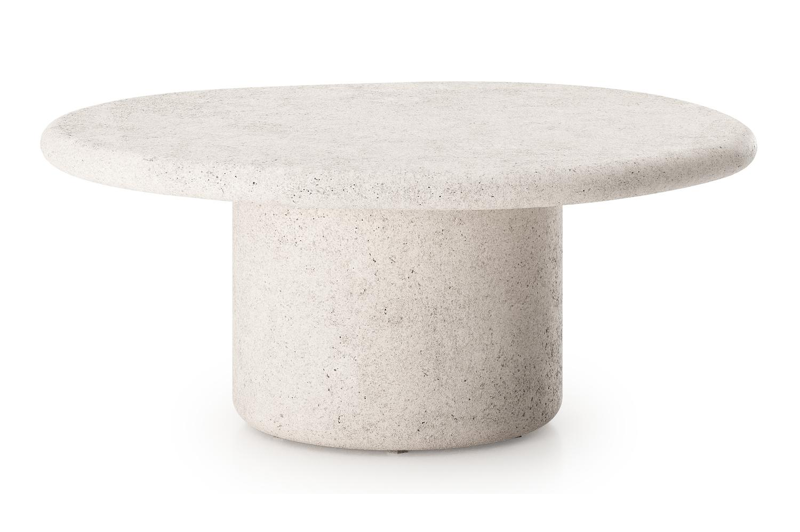 Globo loungetafel in beige beton - Dia. 80 x H 33 cm