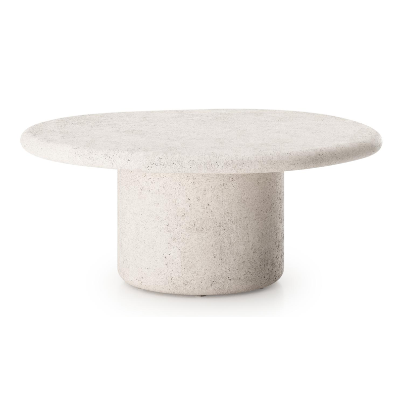 Globo loungetafel in beige beton - Dia. 80 x H 33 cm