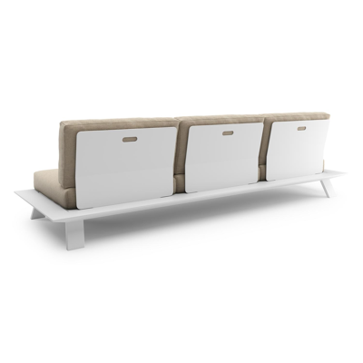 Cesano loungebank in wit aluminium met althea chalk all weather Cosytica kussen