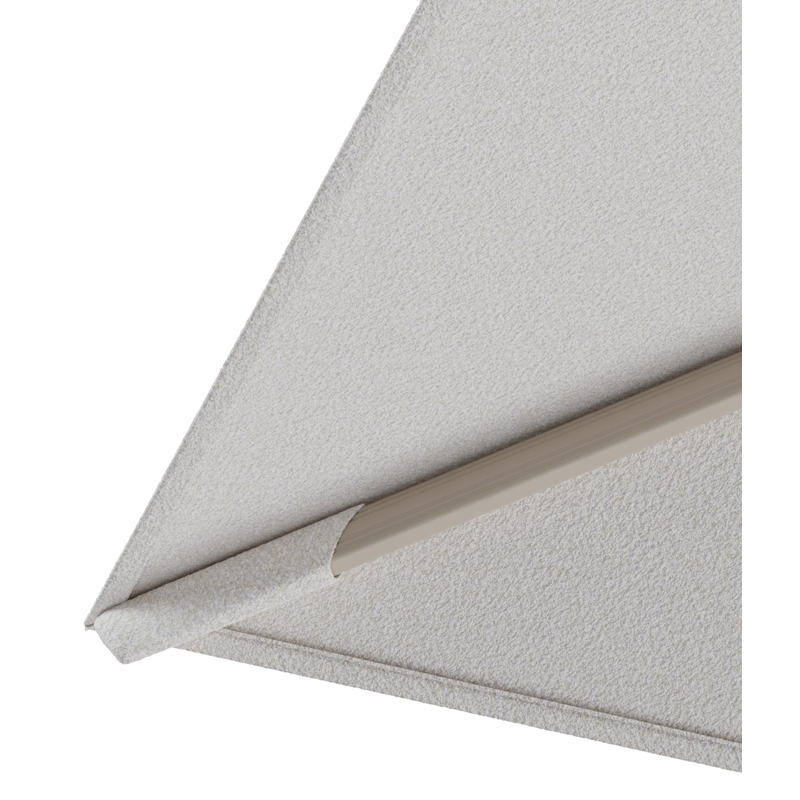 Rufina zweefparasol tiltfunctie in beige aluminium en parasoldoek in All Weather Solica Soul Optik  - L1 400 x L2 300 cm (zonder voet) (zonder voet)