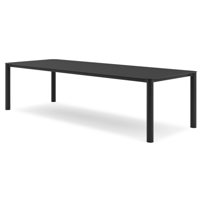Orso tuintafel rechthoekig afgerond in zwart aluminium en volkeramiek nero black - L 290 x B 110 x H 74.5 cm
