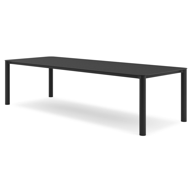 Orso tuintafel rechthoekig afgerond in zwart aluminium en volkeramiek nero black - L 290 x B 110 x H 74.5 cm