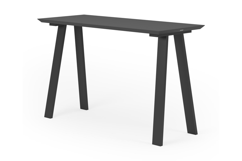 Cesano bartafel in zwart aluminium en volkeramiek nero black - L 170 x B 70 x H 106 cm
