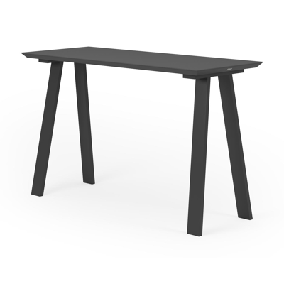Cesano bartafel in zwart aluminium en volkeramiek nero black - L 170 x B 70 x H 106 cm