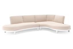 Chaise longue gauche+ 2 places organique