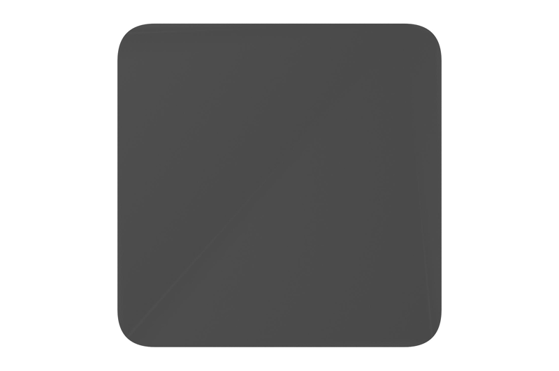 Table de jardin Fano inclinable carré arrondi en aluminium noir - Lg. 80 x Lrg. 80 x Haut. 72.5 cm