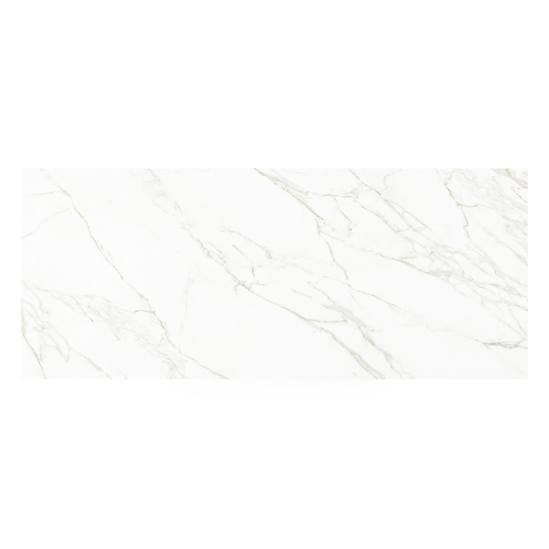 Cirello tuintafel in wit aluminium en volkeramiek calacatta - L 240 x B 100 x H 75 cm