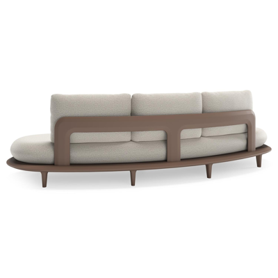 Bomero loungeset in taupe aluminium met firenze natural all weather solica kussen