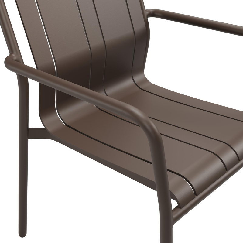 Chaise de jardin Bolito en aluminium marron foncé