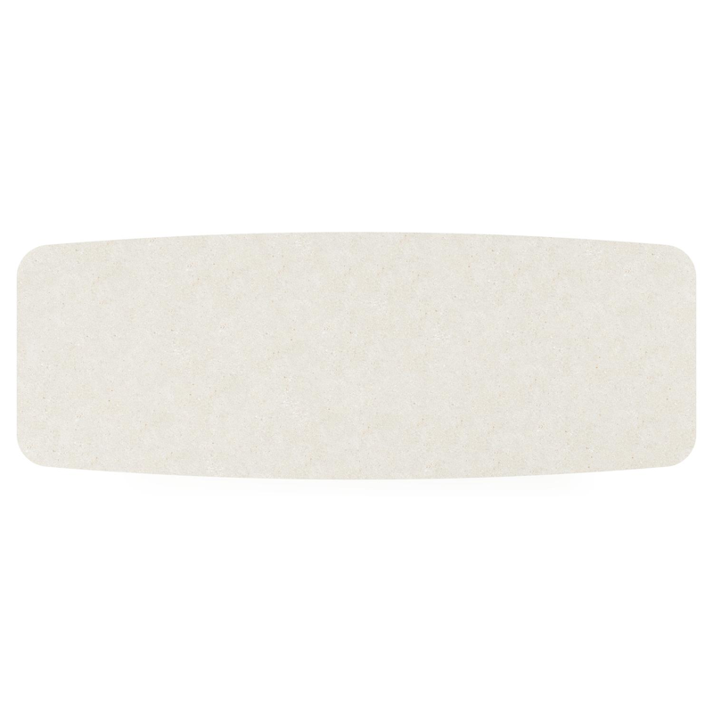 Table de jardin Pagino forme de bateau en aluminium beige et céramique pleine Shilin Lg. 315 x Lrg. 115 x Haut. 73 cm