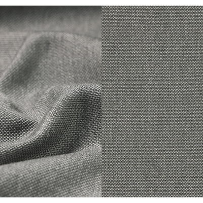 Rufina zweefparasol met tiltfunctie in wit aluminium met natte charcoal chine all weather sunbrella® luxe parasoldoek - L1: 300 x L2: 300 cm (met voet)