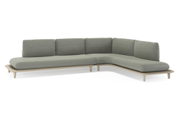 Chaise longue links + 2-zit