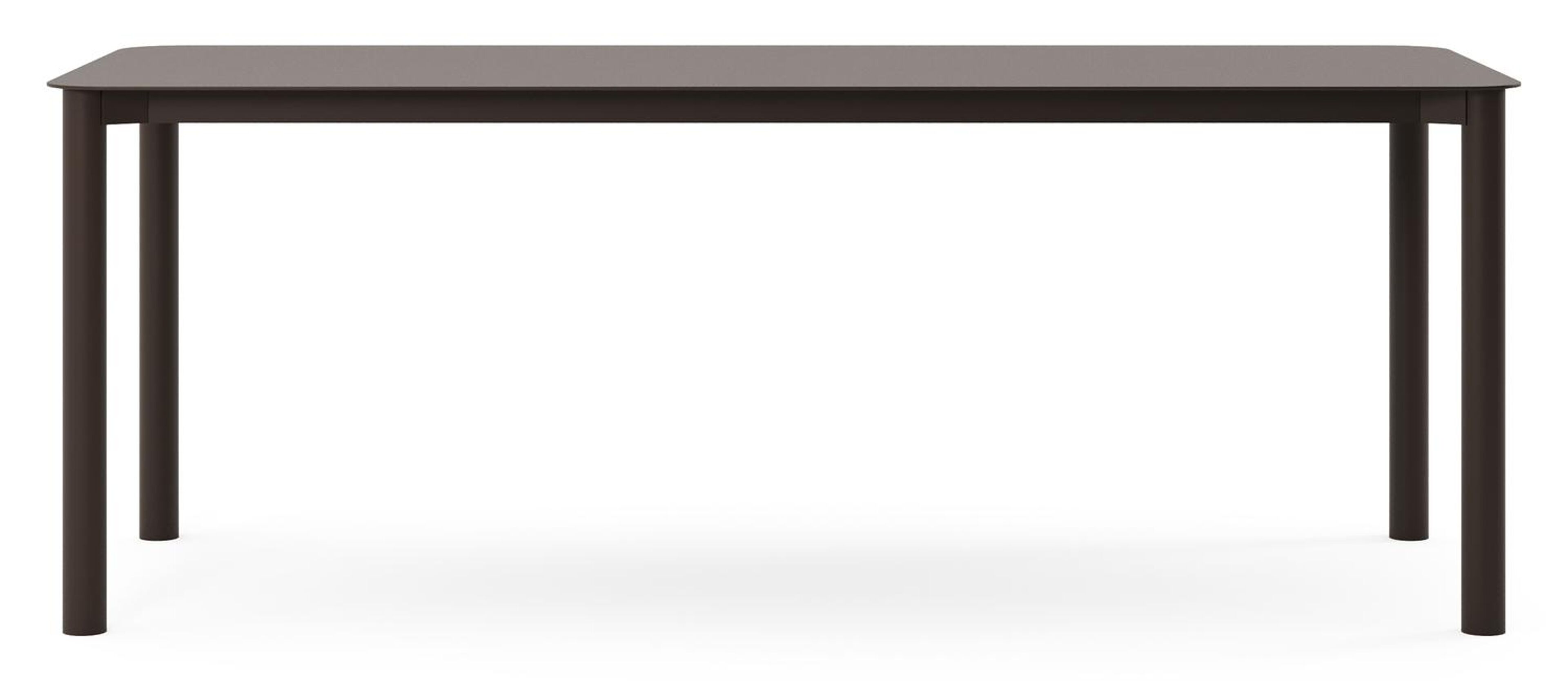 Orso tuintafel afgerond vierkant in donkerbruin aluminium - L 200 x B 80 x H 75 cm