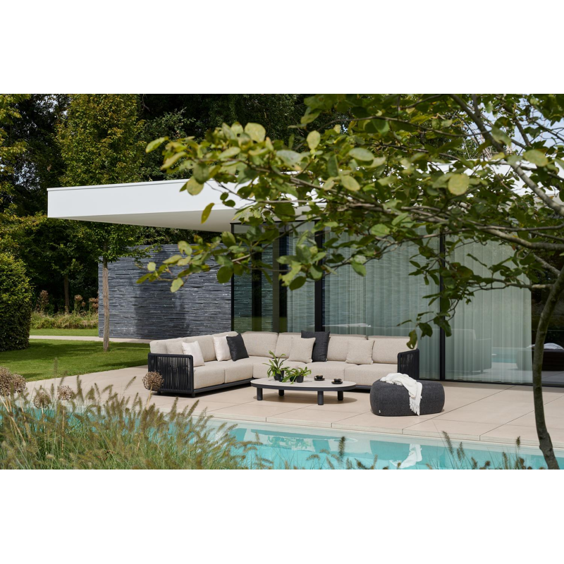 Donato loungetafel in zwart aluminium